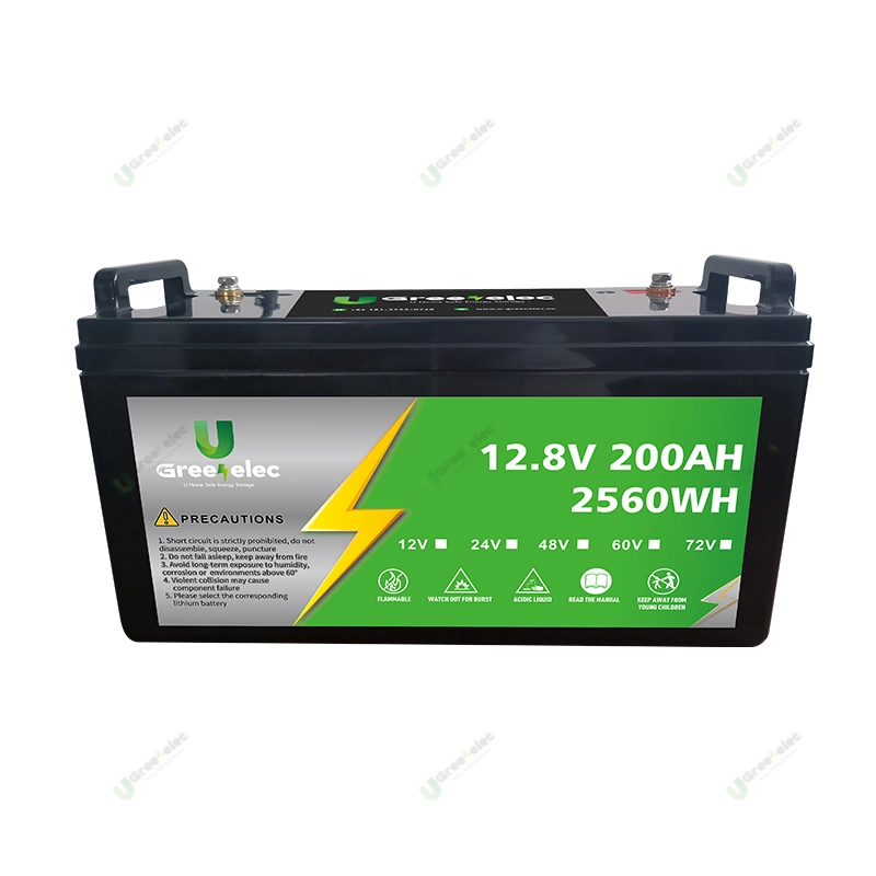 U-Greenelec Lead-Acid Replacement 12.8V 100ah 200ah Lithium Battery Golf Cart RV Energy Storage Battery